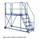 Climb-it Uk Work Platform - Easyslope - 1800 mm Platform - 6 Tread - Blue 434600