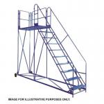 Climb-it Uk Work Platform - Easyslope - 1800 mm Platform - 8 Tread - Blue 434602