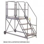 Climb-it Uk Work Platform - Easyslope - 1200 mm Platform - 3 Tread - Grey 434605