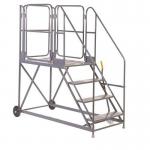 Climb-it Uk Work Platform - Easyslope - 1200 mm Platform - 4 Tread - Grey 434606