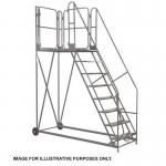 Climb-it Uk Work Platform - Easyslope - 1200 mm Platform - 6 Tread - Grey 434608