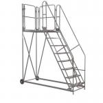Climb-it Uk Work Platform - Easyslope - 1200 mm Platform - 8 Tread - Grey 434610