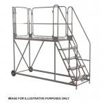 Climb-it Uk Work Platform - Easyslope - 1800 mm Platform - 3 Tread - Grey 434613