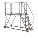 Climb-it Uk Work Platform - Easyslope - 1800 mm Platform - 5 Tread - Grey 434615