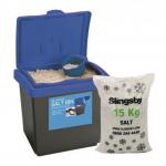 30 l Economy Grit Bin Kitwith 1 X 15 Kg White De-icing Salt 434679