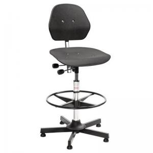 Solid Chair - Steel Base  Glides  Footring Adj Seat Height 680-940mm