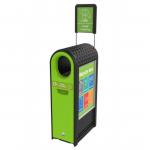 Ecoarc Recycling Bin Cwoval Aperture Finished in Lime Green 434772