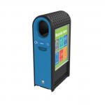 Ecoarc Recycling Bin Cwoval Aperture Finished in Blue 434774