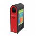 Ecoarc Recycling Bin Cwoval Aperture Finished in Red 434775