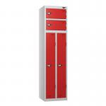 Two Person Locker 1800 X 450 X 450 Flat Silverred 434797