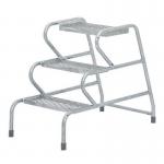 Stable Step-up Static Three Stepmesh Tread, Galvanised Finish 434807