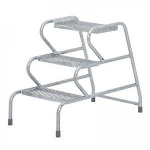 Stable Step-Up Static Three Step Mesh Tread, Galvanised Finish 434807