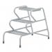 Stable Step-up Static Three Stepmesh Tread, Galvanised Finish 434807