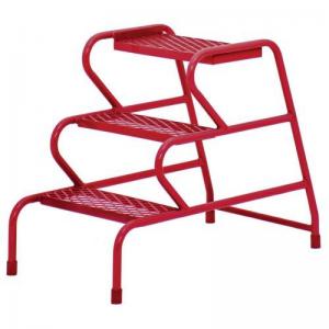 Stable Step-Up Static Three Step Mesh Tread, Powder Coated Finish