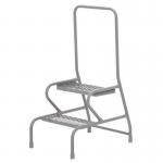 Stable Step-up Static Two Stepmesh Tread, Rear Handrail, Powder Coated Finish 434813