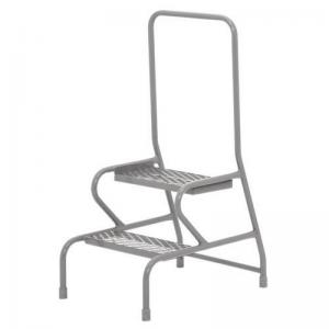 Stable Step-Up Static Two Step Mesh Tread, Rear Handrail, Powder