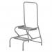 Stable Step-up Static Two Stepmesh Tread, Rear Handrail, Powder Coated Finish 434813