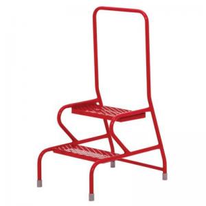 Stable Step-Up Static Two Step Mesh Tread, Rear Handrail, Powder