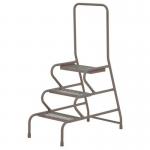 Stable Step-up Static Three Stepmesh Tread, Rear Handrail, Powder Coated Finish 434817
