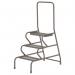 Stable Step-up Static Three Stepmesh Tread, Rear Handrail, Powder Coated Finish 434817