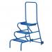 Stable Step-up Semi-mobile Three Stepmesh Tread, Rear Handrail, Powder Coated Finish 434824