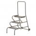 Stable Step-up Semi-mobile Three Stepmesh Tread, Rear Handrail, Powder Coated Finish 434825