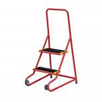 Tilt and Push 2 Stepsure Grip Tread, Powder Coated Finish Red 434935