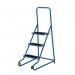 Tilt and Push 3 Stepsure Grip Tread, Powder Coated Finish Blue 434936