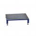 Galvanised Mesh Grid Work Platform 610 X 610, Height Adjustable Feet 140 to 210 mm High - Blue 434956