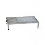 Galvanised Mesh Grid Work Platform 910 X 610, Height Adjustable Feet 140 to 210 mm High - Grey 434960