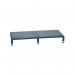 Galvanised Mesh Grid Work Platform 1210 X 610, Height Adjustable Feet 140 - 210 mm High - Blue 434962