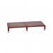Galvanised Mesh Grid Work Platform 1210 X 610, Height Adjustable Feet 140 - 210 mm High - Red 434964