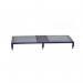 Galvanised Mesh Grid Work Platform 1510 X 610, Height Adjustable Feet 140 to 210 mm High - Blue 434965