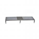Galvanised Mesh Grid Work Platform 1510 X 610, Height Adjustable Feet 140 to 210 mm High - Grey 434966