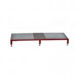 Galvanised Mesh Grid Work Platform 1510 X 610, Height Adjustable Feet 140 to 210 mm High - Red 434967