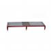 Galvanised Mesh Grid Work Platform 1510 X 610, Height Adjustable Feet 140 to 210 mm High - Red 434967