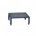 Galvanised Mesh Grid Work Platform 610 X 610, Height Adjustable Feet 230 to 300 mm High - Blue 434968
