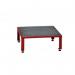 Galvanised Mesh Grid Work Platform 610 X 610, Height Adjustable Feet 230 to 300 mm High - Red 434970