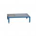 Galvanised Mesh Grid Work Platform 910 X 610, Height Adjustable Feet 230 to 300 mm High - Blue 434971
