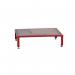 Galvanised Mesh Grid Work Platform 910 X 610, Height Adjustable Feet 230 to 300 mm High - Red 434973