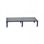 Galvanised Mesh Grid Work Platform 1210 X 610, Height Adjustable Feet 230 to 300 mm High - Blue 434974