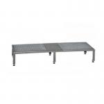 Galvanised Mesh Grid Work Platform 1510 X 610, Height Adjustable Feet 230 to 300 High - Grey 434978