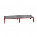 Galvanised Mesh Grid Work Platform 1510 X 610, Height Adjustable Feet 230 to 300 High - Red 434979