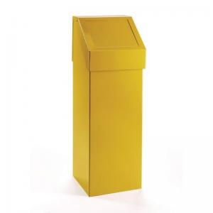 60 Litre Steel Fire Retardant Pushbin Yellow 435064
