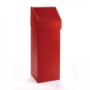 60 Litre Steel Fire Retardant Pushbin Red 435065