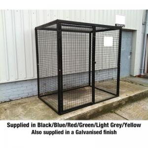 Defender Cage With One Full Shelf - H1800 X W1800 X D1200mm - Powder