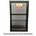 Gas Cylinder Cage with Mesh Base -h 1700 X W 1000 X D 500 mm - Galvanised Steel 435177
