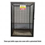 Gas Cylinder Cage with Mesh Base -h 1800 X W 1200 X D 1200 mm - Galvanised Steel 435181