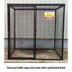 Gas Cylinder Cage with Mesh Base -h 1800 X W 1800 X D 1200 mm - Galvanised Steel 435183