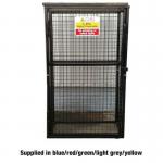 Gas Cylinder Cage with Two Full Shelvesh 1700 X W 1000 X D 500 mm - Powder Coated - Light Grey 435298